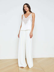 Priya Silk Lace Camisole in White | L'AGENCE near me