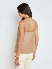 Jane Silk Camisole in Dark Cappuccino | L'AGENCE sale