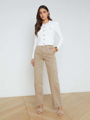 Toulouse Cardigan in Ivory | L'AGENCE Women