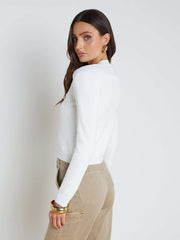 Toulouse Cardigan in Ivory | L'AGENCE Women