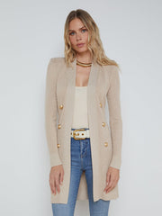 Noe Double-Breasted Cardigan in Pecan | L'AGENCE near me