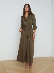 Lowen Paperbag Pant in Pine | L'AGENCE US