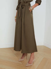 Lowen Paperbag Pant in Pine | L'AGENCE US