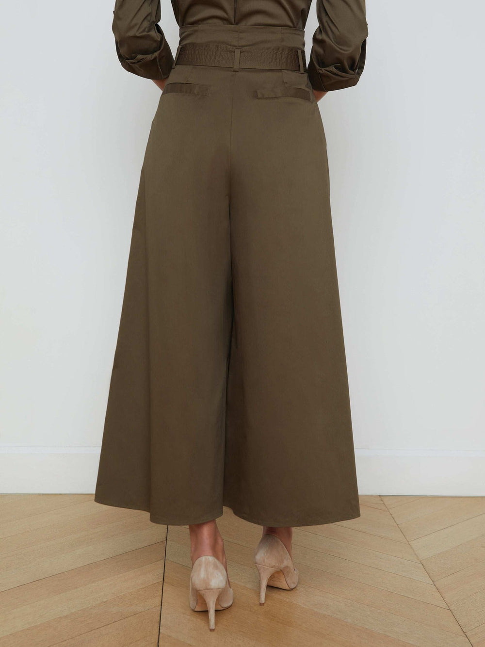 Lowen Paperbag Pant in Pine | L'AGENCE US