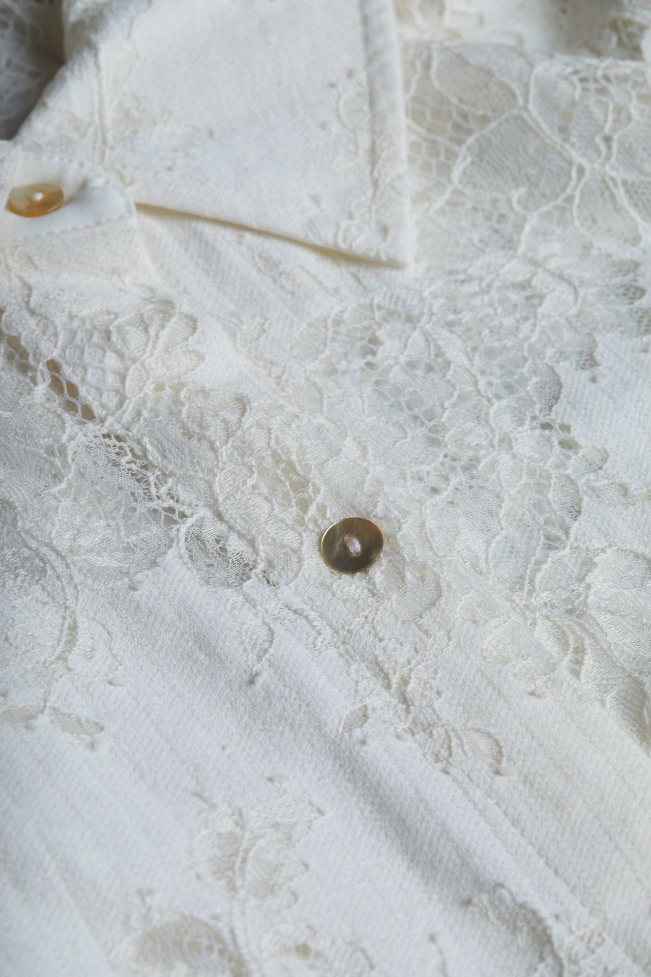 Jenica Long-Sleeve Lace Button-Down Blouse in Ivory | L'AGENCE near me