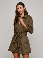 Pearson Safari Blouse in Pine | L'AGENCE discount