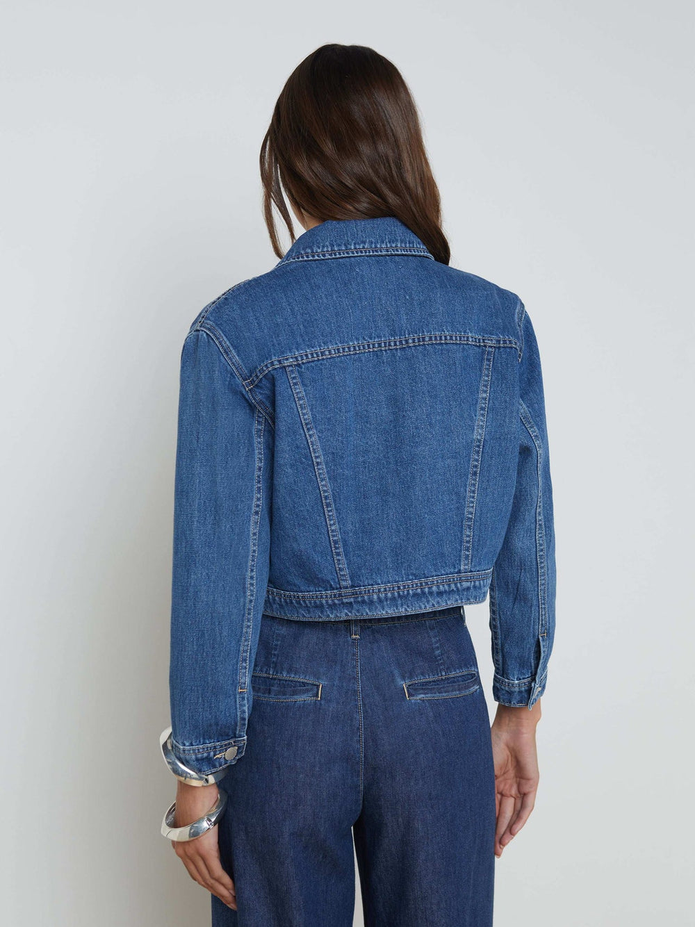 Koda Cropped Jean Jacket in Glendora | L'AGENCE Women
