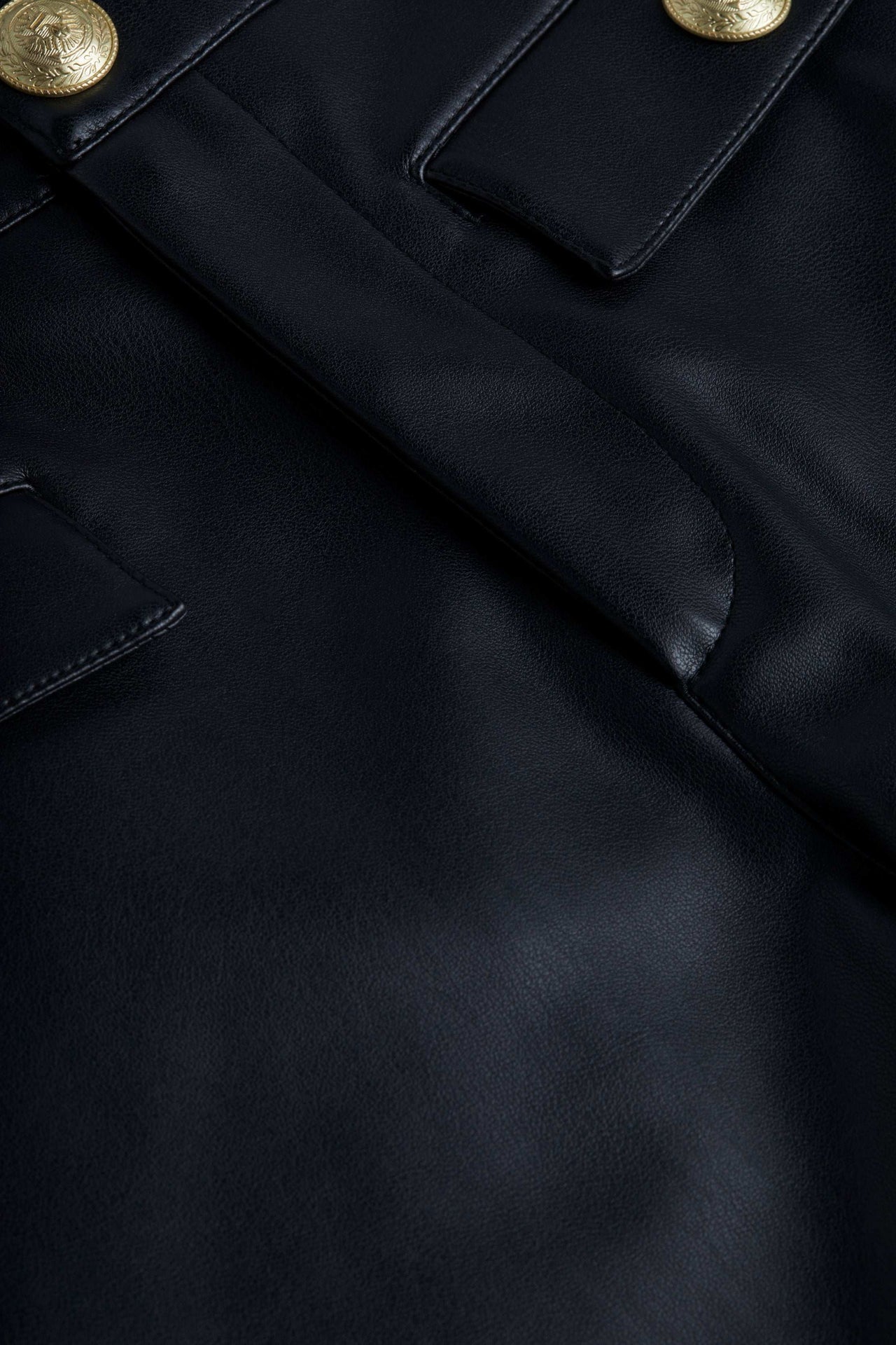 Dionne Vegan Leather Short in Black | L'AGENCE US