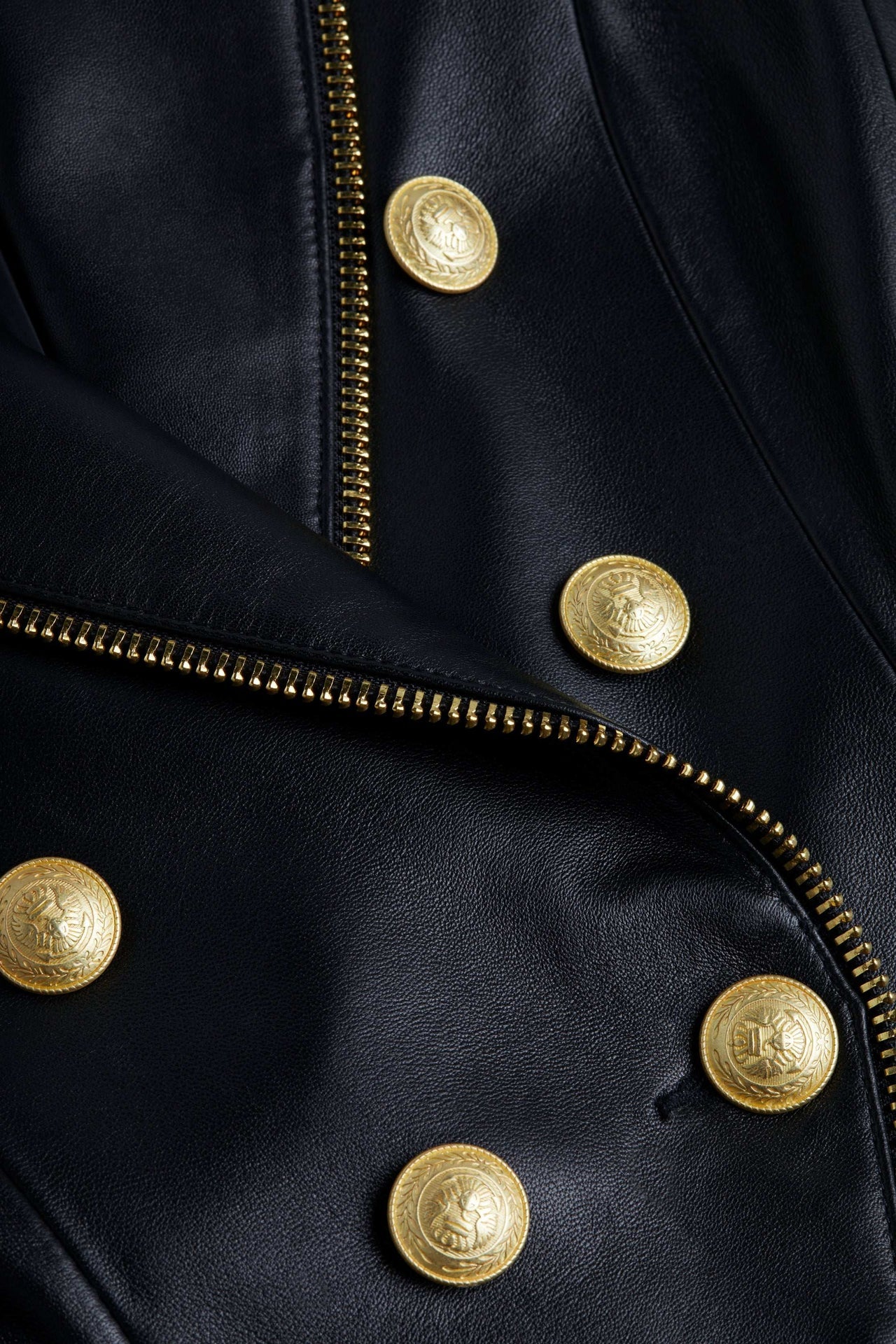 Ottilie Leather Blazer in Black | L'AGENCE Women