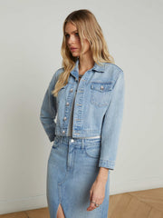 Koda Cropped Jean Jacket in Fontana | L'AGENCE online
