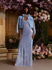 Koda Cropped Jean Jacket in Fontana | L'AGENCE online