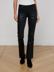 Sneeki Coated Straight-Leg Jean in Noir Coated | L'AGENCE Women