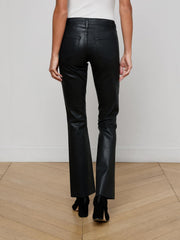 Sneeki Coated Straight-Leg Jean in Noir Coated | L'AGENCE Women