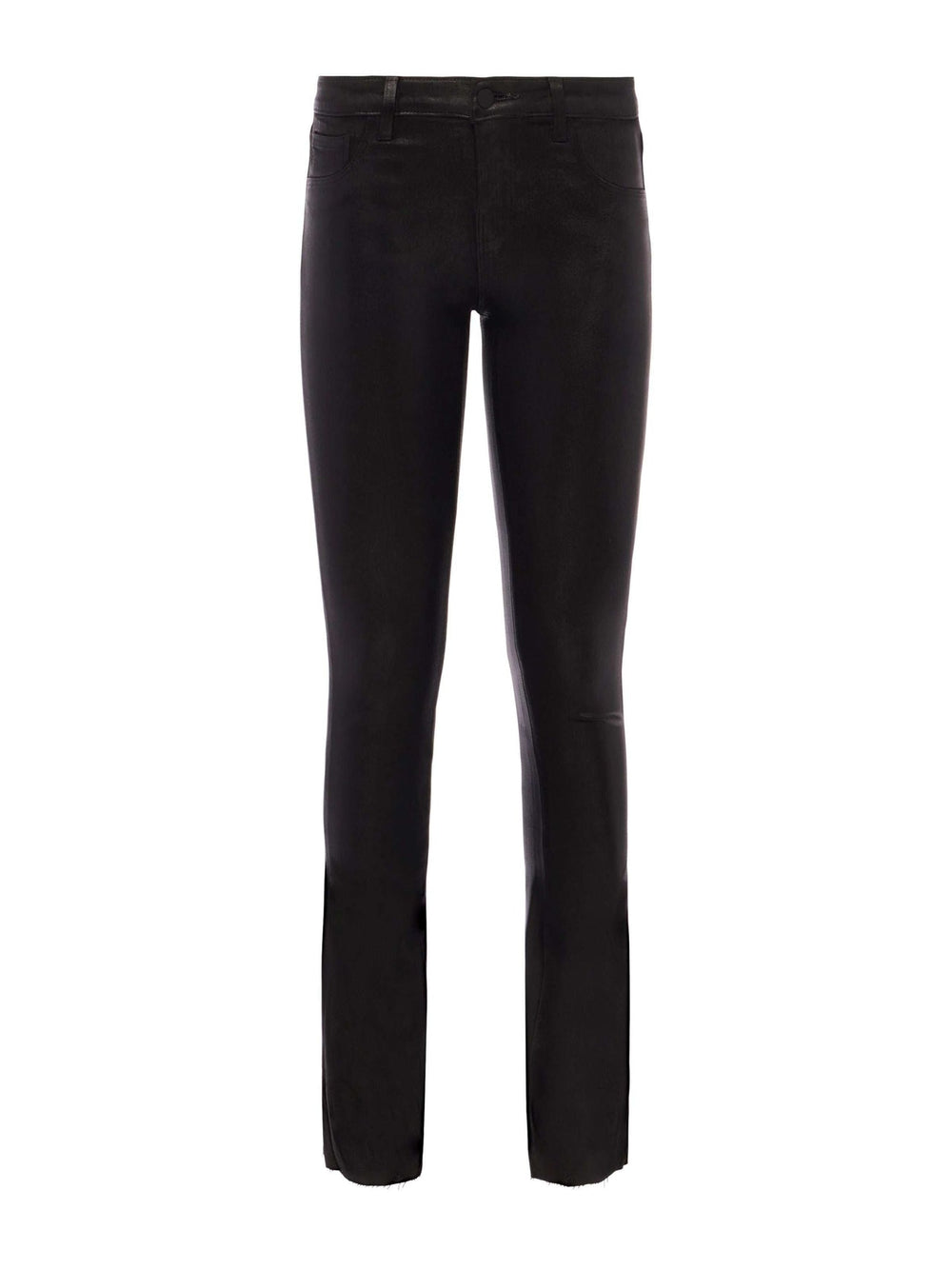 Sneeki Coated Straight-Leg Jean in Noir Coated | L'AGENCE Women