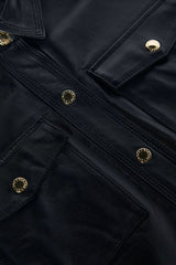 Avina Leather Shirt in Black | L'AGENCE online