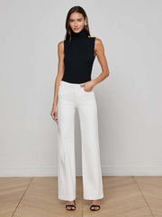 Ceci Sleeveless Turtleneck in Black/Gold | L'AGENCE Women