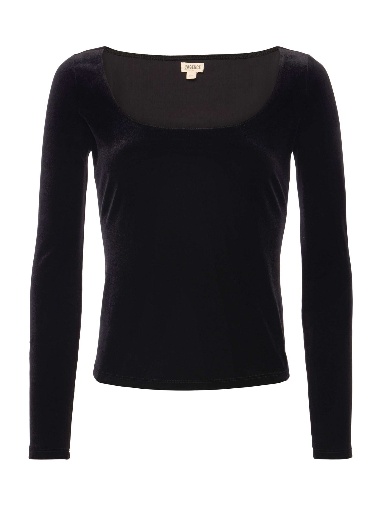 Jelena Velvet Top in Black | L'AGENCE US