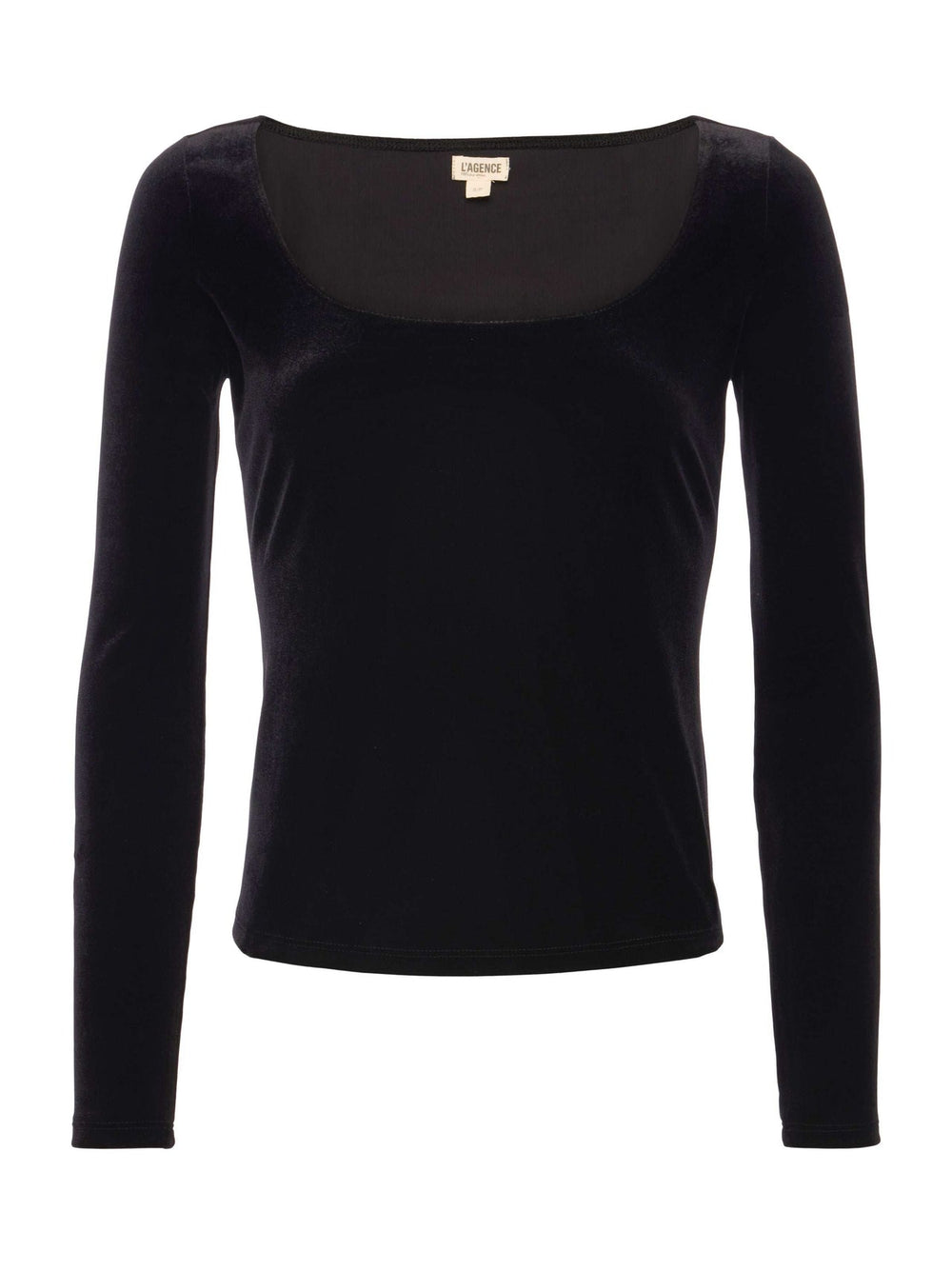 Jelena Velvet Top in Black | L'AGENCE US