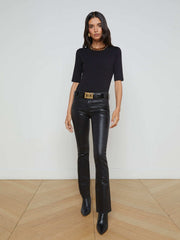 Saundra Jersey Tee in Black | L'AGENCE near me