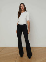 Saundra Jersey Tee in White | L'AGENCE sale