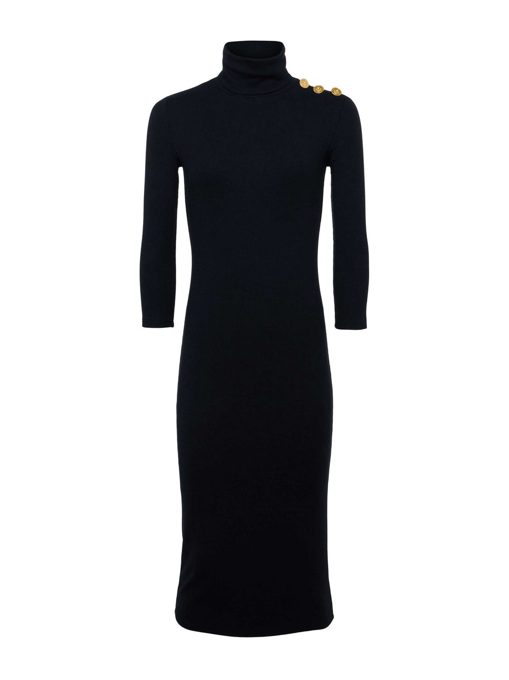 Voletta Turtleneck Knit Dress in Black | L'AGENCE for sale