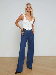 Saga Top in Ivory/Gold | L'AGENCE for sale