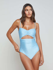 Lily One-Piece Swimsuit in Sky Blue | L'AGENCE online