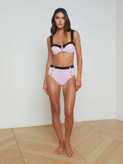 Alexandria Bikini Top in Light Violet/Black | L'AGENCE near me
