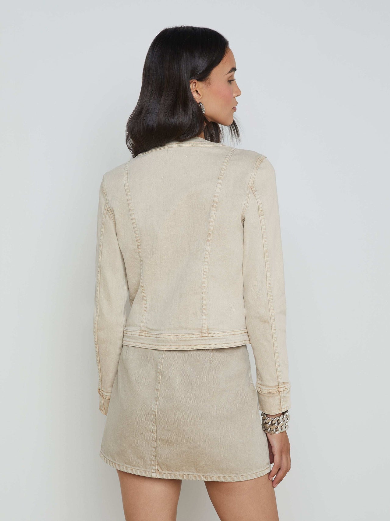 Yari Jean Jacket in Biscuit | L'AGENCE US