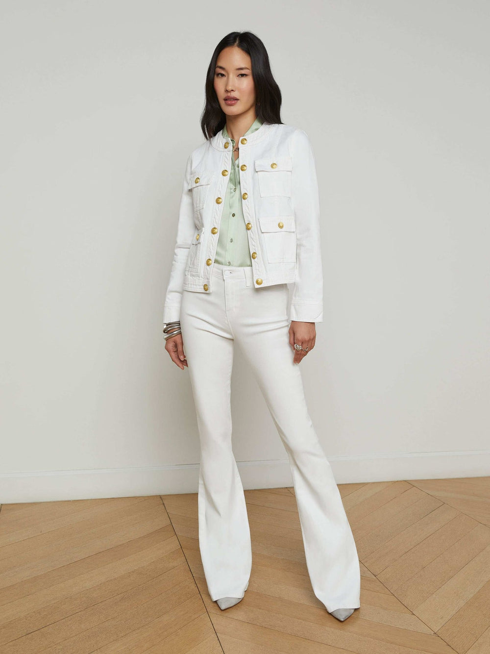 Yari Jean Jacket in Blanc | L'AGENCE online