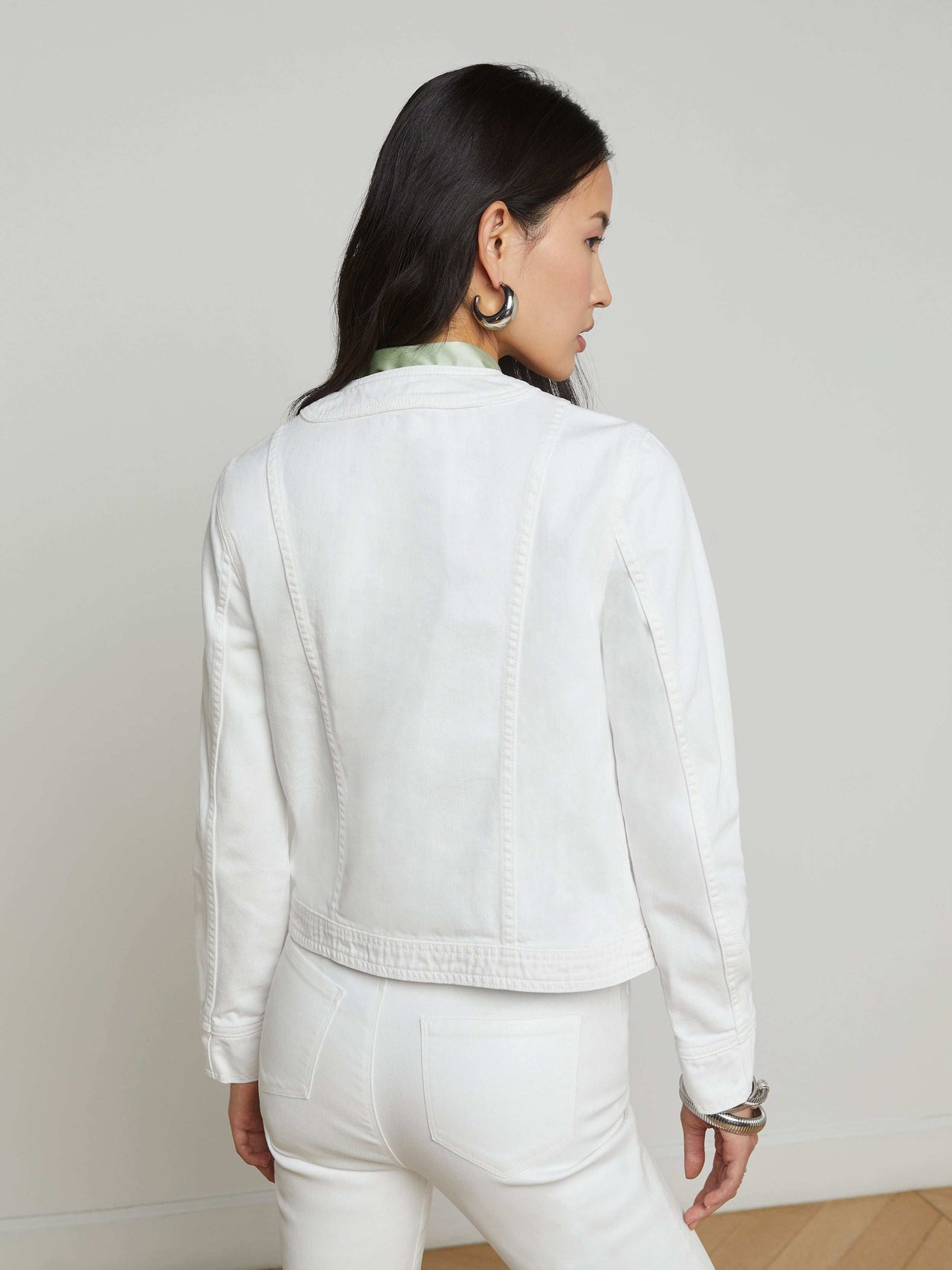 Yari Jean Jacket in Blanc | L'AGENCE online