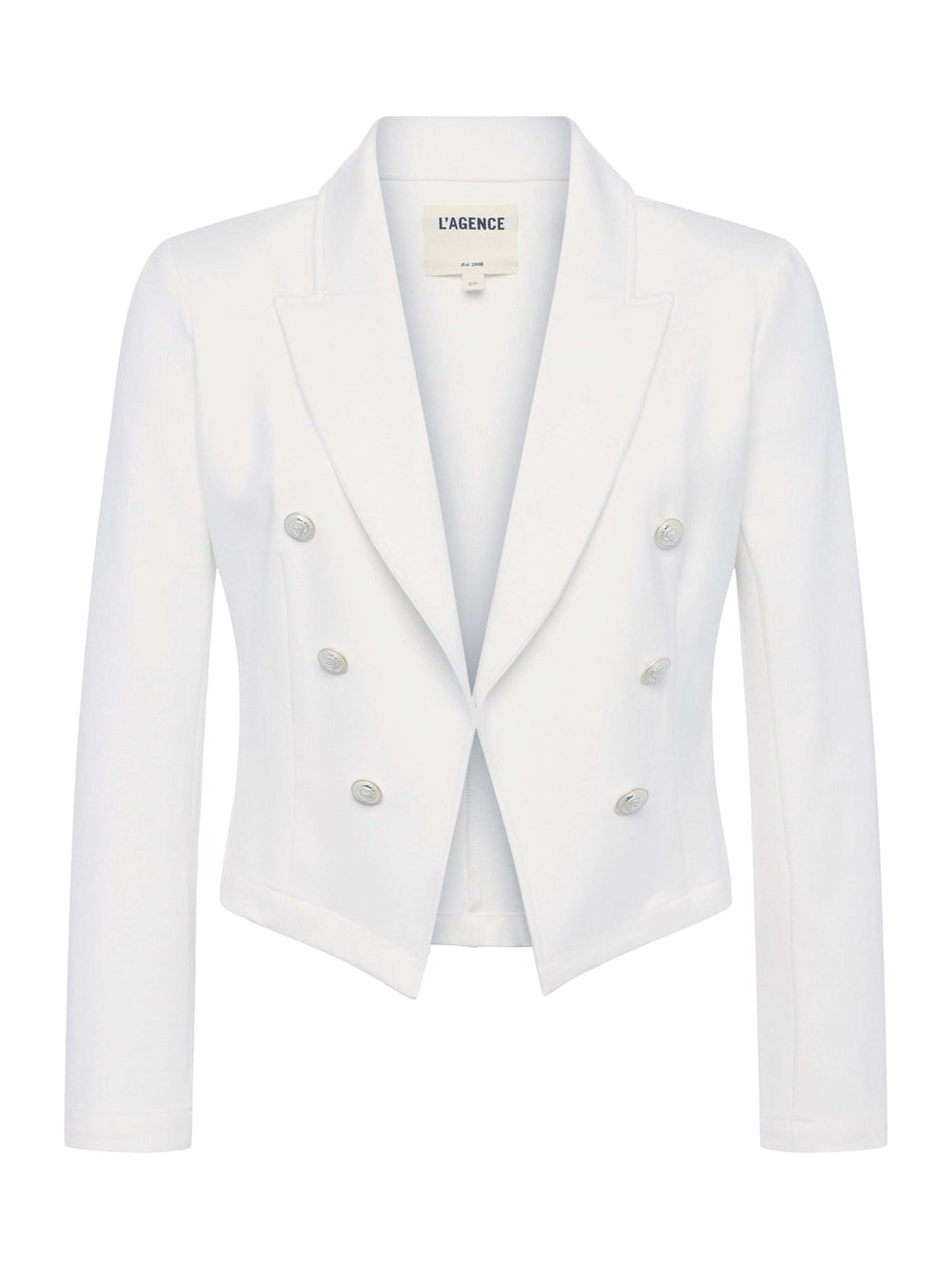 Wayne Open-Front Blazer in Ivory | L'AGENCE online