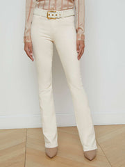 Selma Coated Bootcut Jean in French Vanilla Coated | L'AGENCE sale