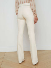 Selma Coated Bootcut Jean in French Vanilla Coated | L'AGENCE sale