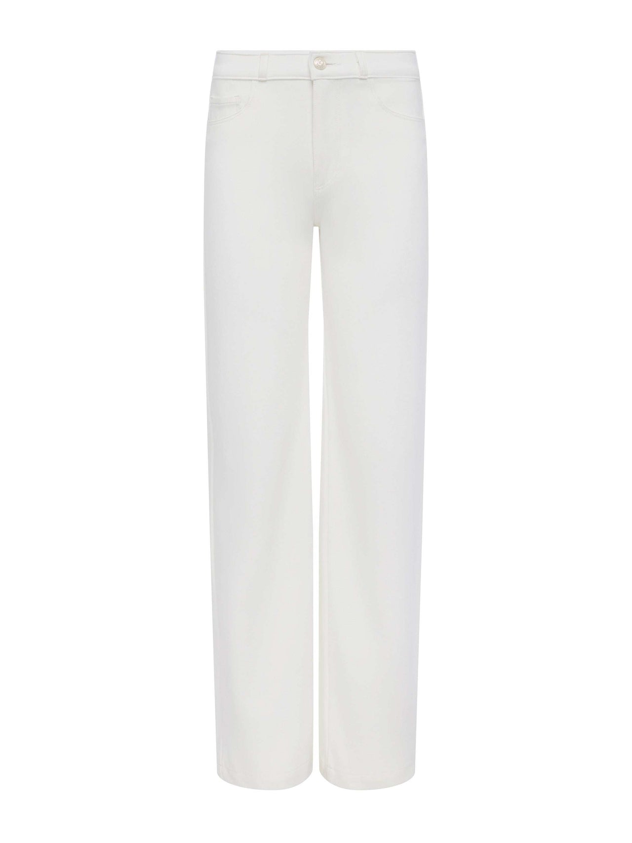 Clayton Wide-Leg Pant in Ivory | L'AGENCE sale