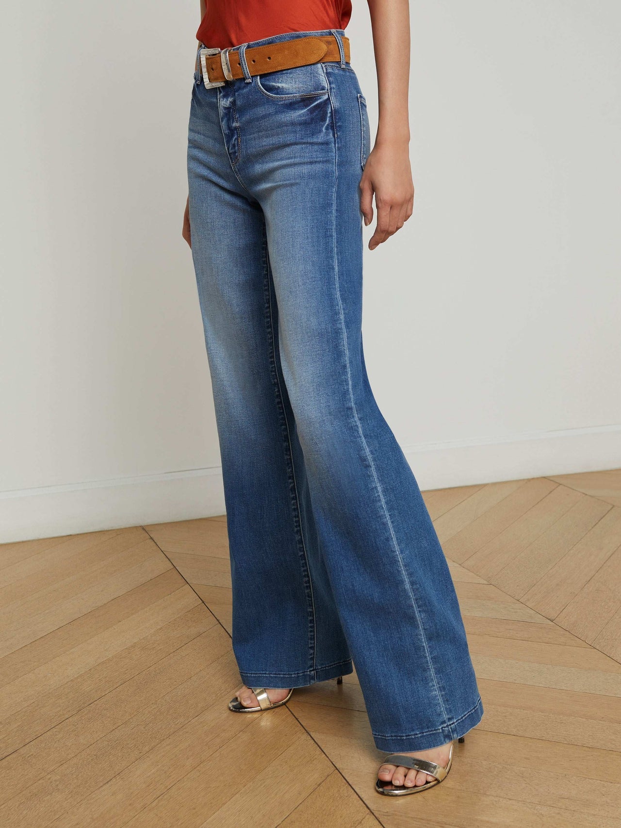 Clayton Wide-Leg Jean in Hampton | L'AGENCE sale