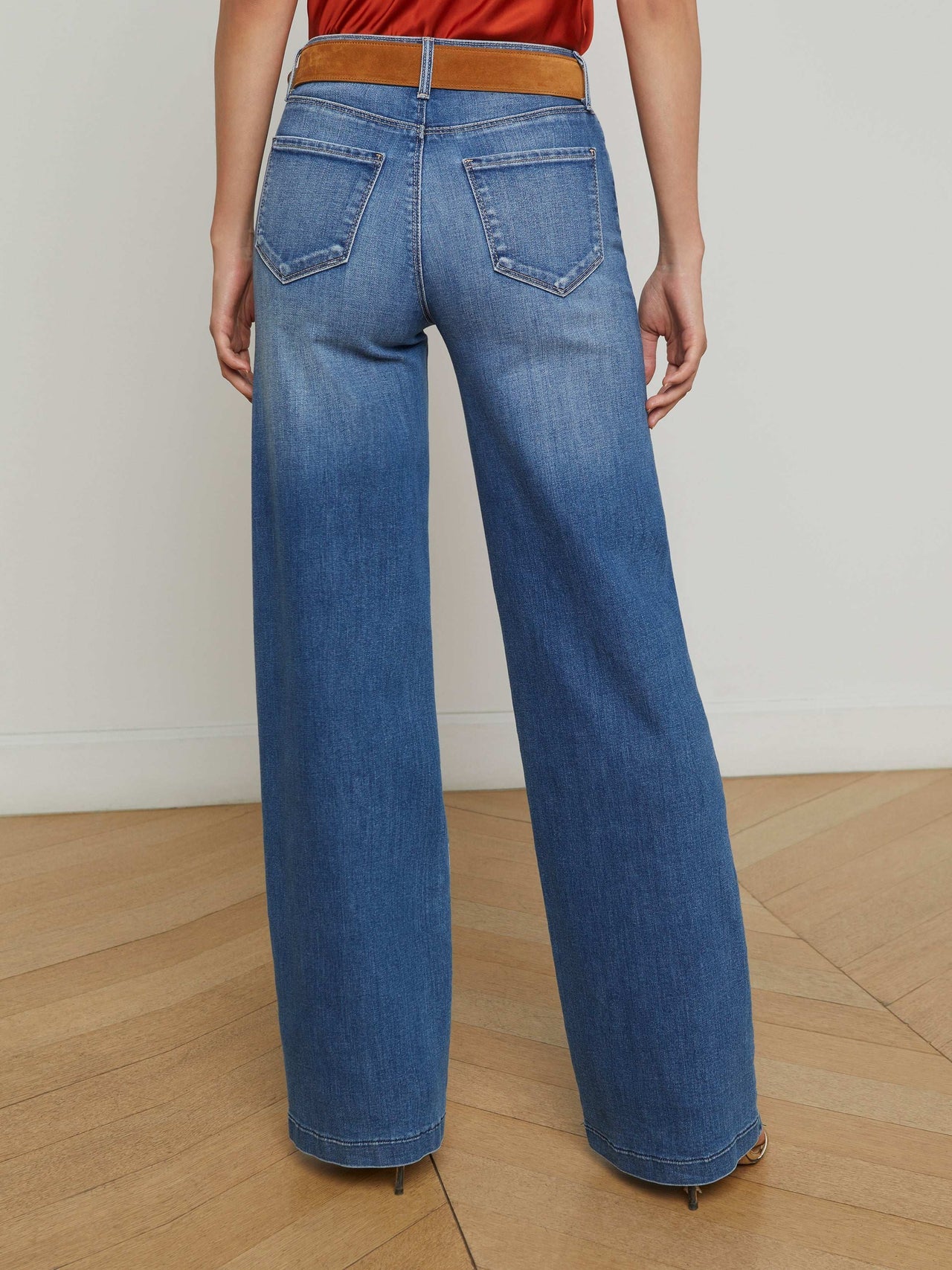 Clayton Wide-Leg Jean in Hampton | L'AGENCE sale