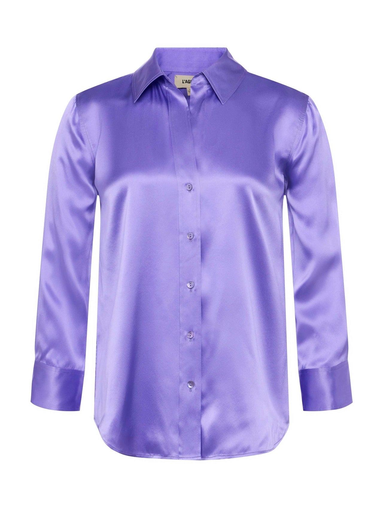 Dani Silk Blouse in Electric Purple | L'AGENCE online
