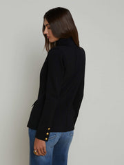 Chamberlain Knit Blazer in Black/Gold | L'AGENCE online
