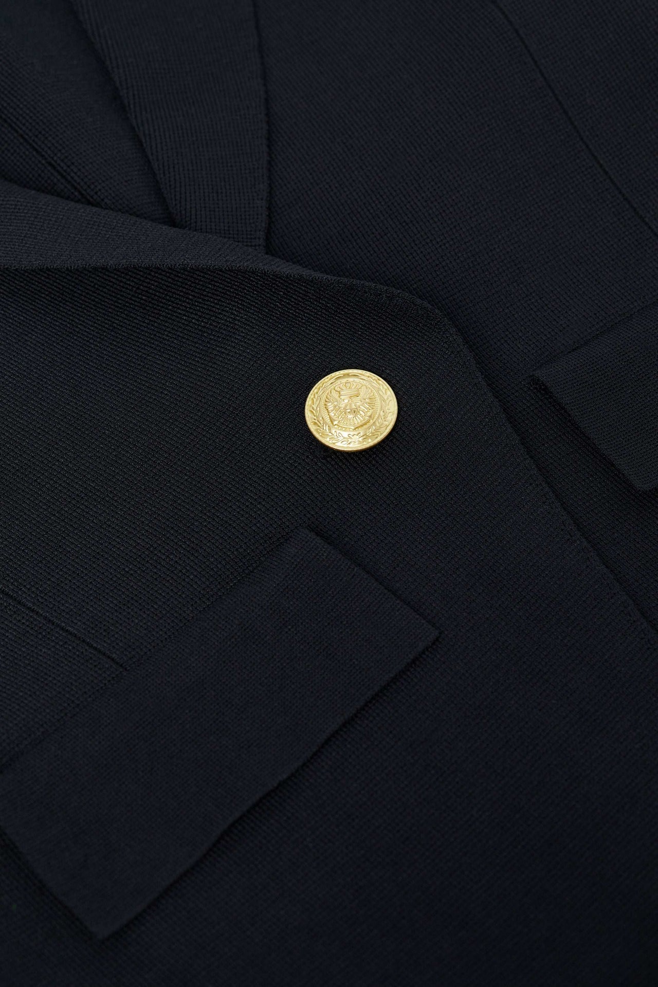 Chamberlain Knit Blazer in Black/Gold | L'AGENCE online
