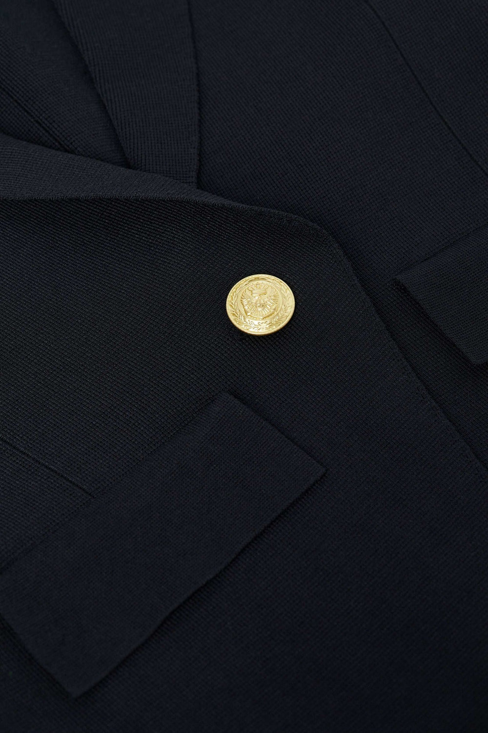 Chamberlain Knit Blazer in Black/Gold | L'AGENCE online