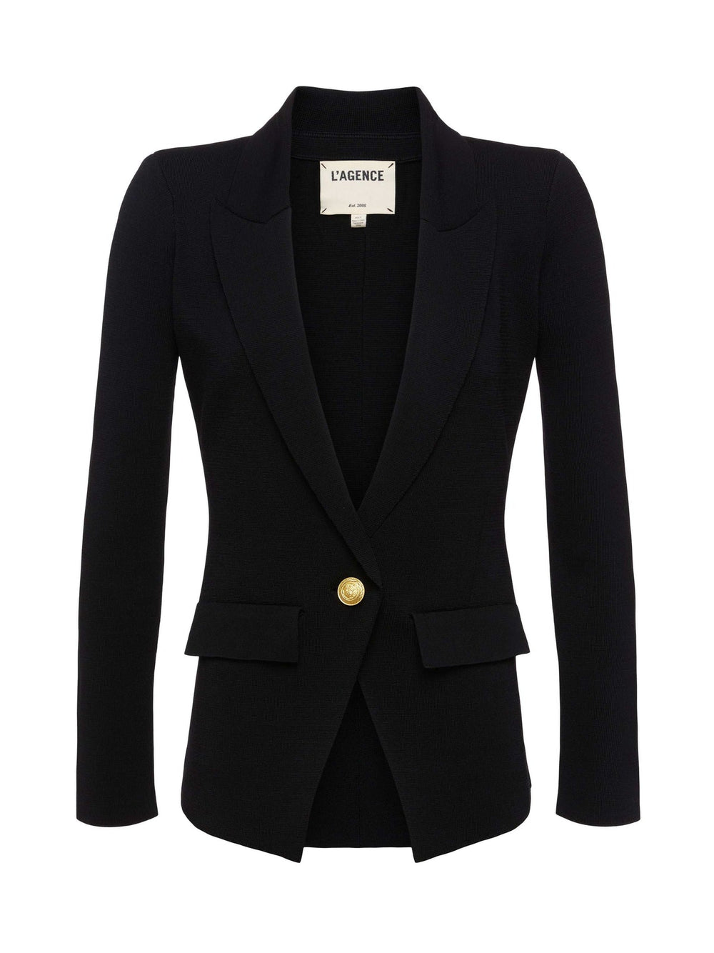 Chamberlain Knit Blazer in Black/Gold | L'AGENCE online