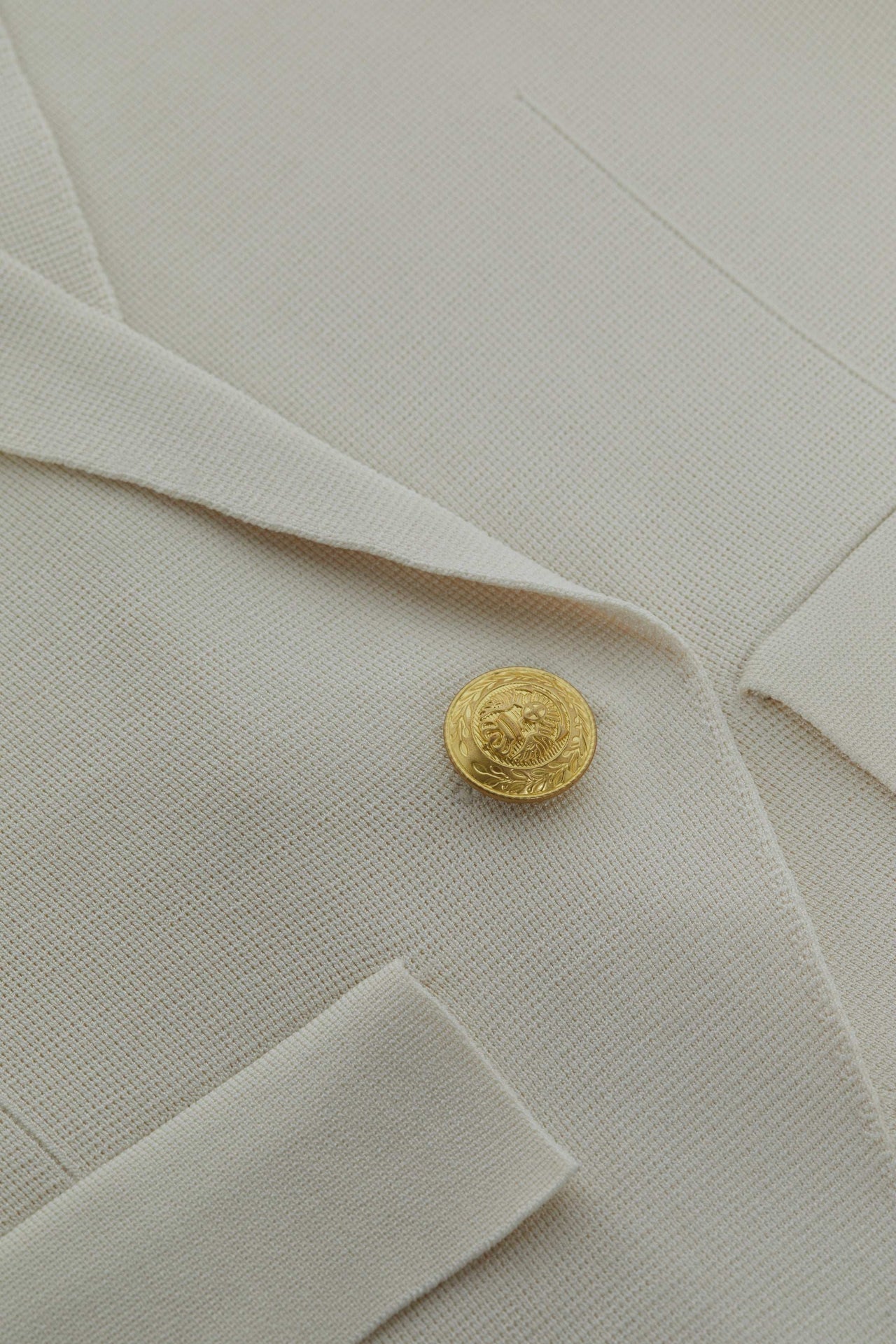 Chamberlain Knit Blazer in Ivory/Gold | L'AGENCE sale